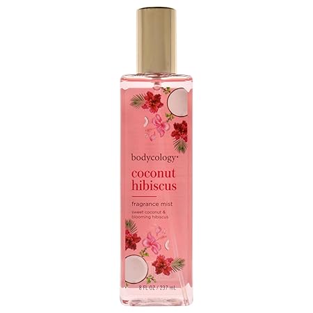 Bodycology Coconut Hibiscus Fragrance Mist 8 Oz, Body Mist For Women