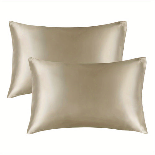 Set of 2 Hypoallergenic Satin Pillow Covers SilkFeel