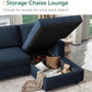 Sleeper Sectional Sofa with Pull Out Bed U Shaped Sectional Couch with
