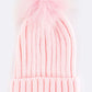 Raccoon Fur PomPom Beanie