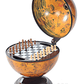 Red Nautical Globe With Chess Set Holder - 13 Inches