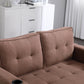 VIDEO Provided 3-in-1 Upholstered Futon Sofa Convertible Floor Sofa