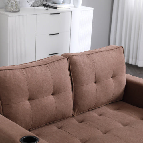 VIDEO Provided 3-in-1 Upholstered Futon Sofa Convertible Floor Sofa