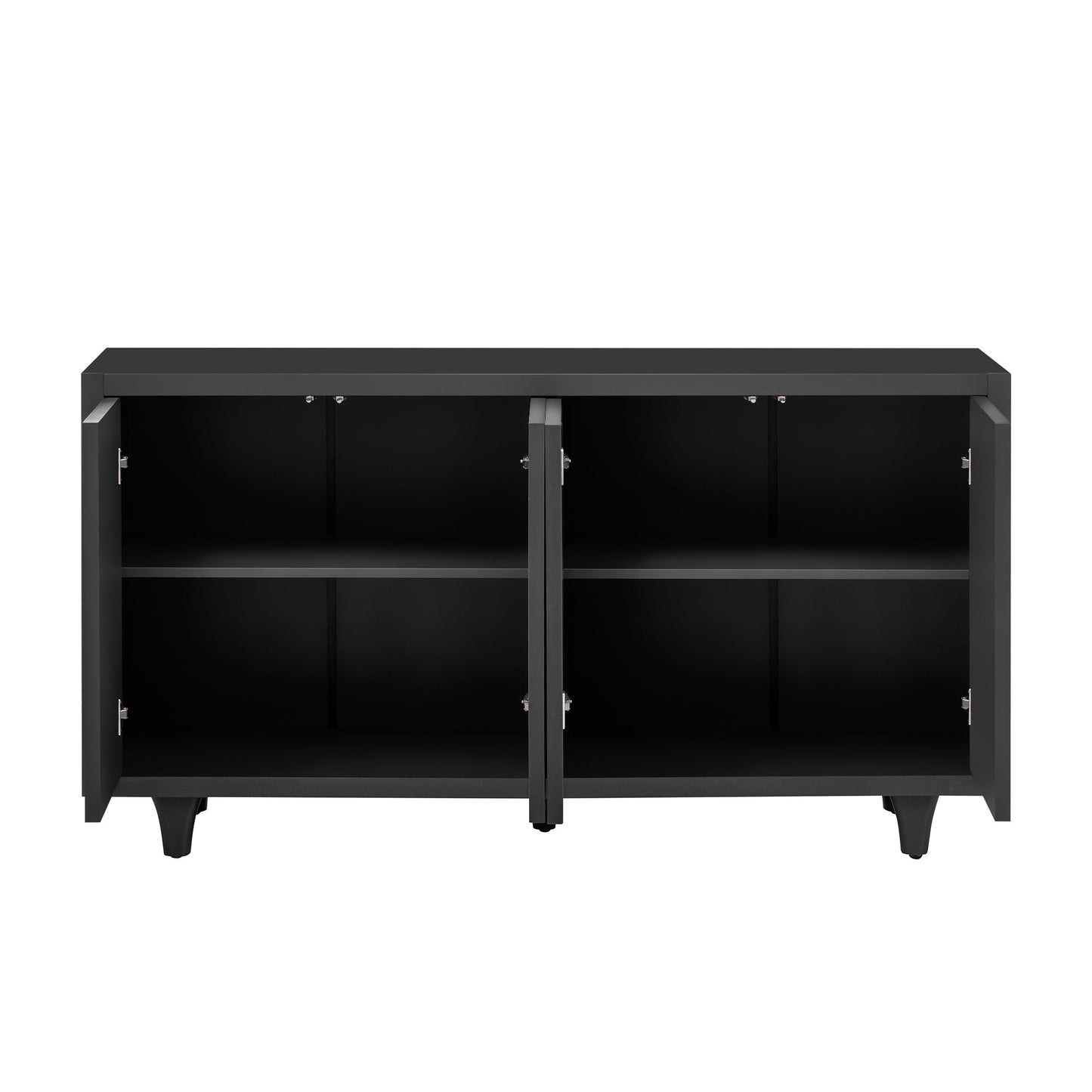 Stylish Storage Cabinet Sideboard Wooden Cabinet with Embossed Curved