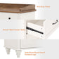 2-In-1 Mid-Century Modern White Dresser TV Stand