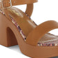 Kolata Faux Leather Pin Buckle Platform Heels