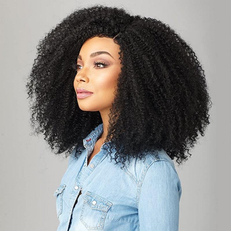 13x4 Afro Kinky Curly Lace Front Human Hair Wigs - Walbiz.com