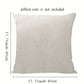 Set of 6 White Linen Throw Pillow Covers 45x45cm