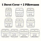 3Piece Floral Duvet Cover Set Soft Pastoral Style Bedding