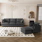 3 Piece Living Room Sofa Set,Modular L Shaped Chenille Sectional