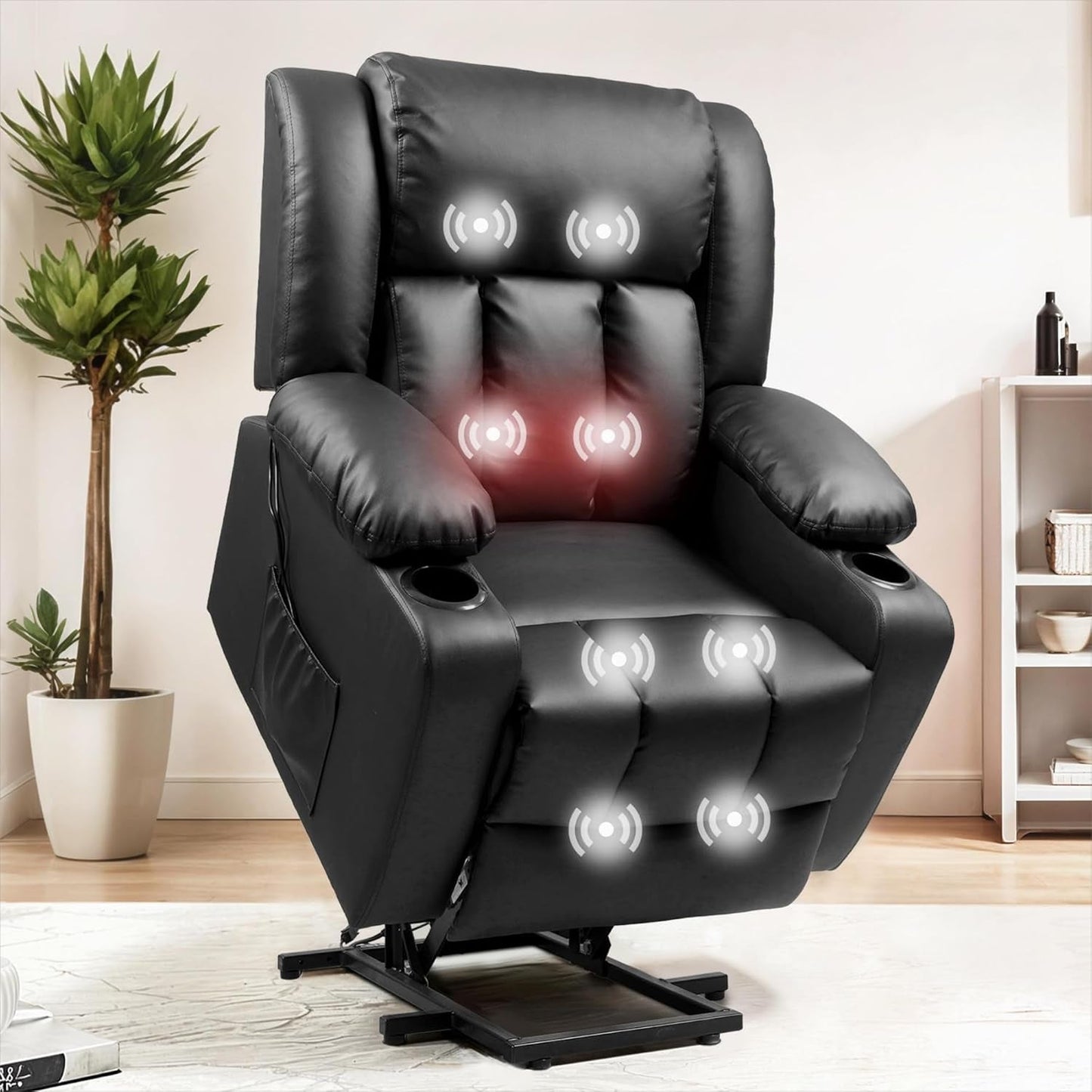 XL31 Power Lift Recliner Chair for Elderly, Oversized Electric Leather