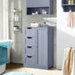 Bathroom Floor Cabinet, Freestanding Storage Organizer Unit Kitchen