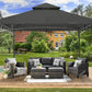 Outdoor Garden Gazebo for Patios with Stable Steel Frame(11X11, Dark