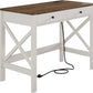 Farmhouse Desk with USB Charging Ports and Power Outlets, 39" Computer