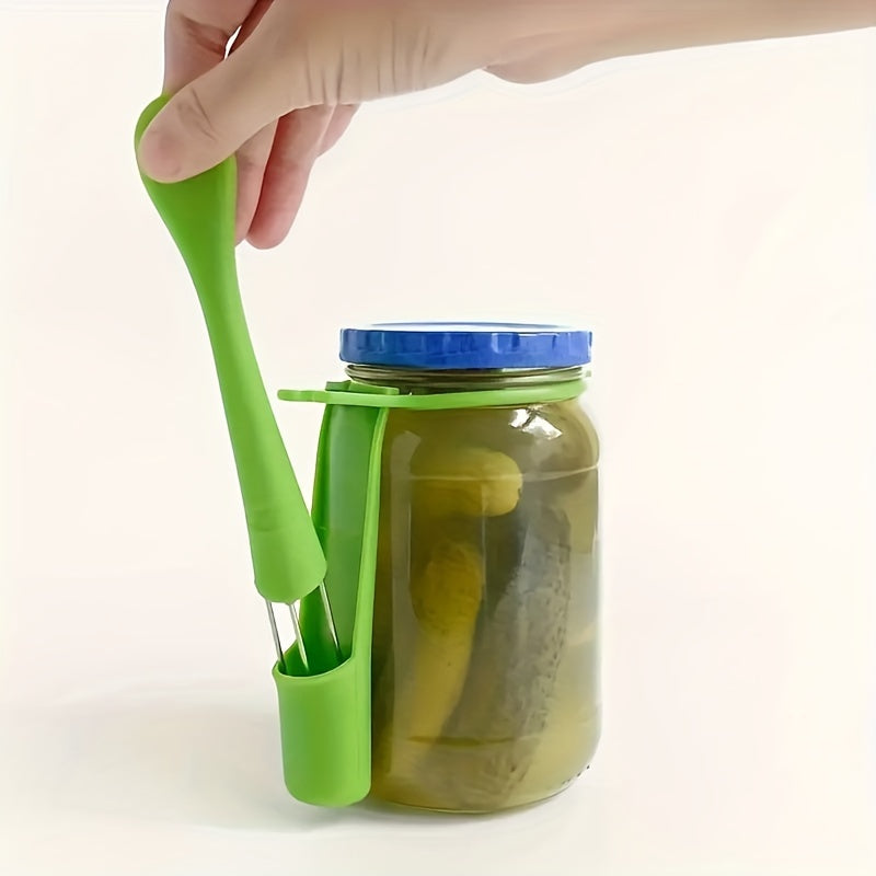 Dual Set of Plastic Pickle Forks for Pickle Lovers