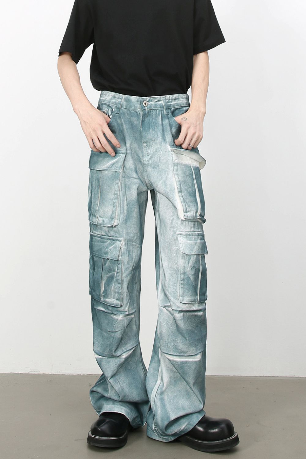Men's Tie Dye Cargo Jeans – Trendy Utility Denim | Walbiz
