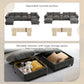 142'' Modular Sectional Sofa with Movable Storage Ottoman and