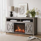 Barn Door Wood Electric Fireplace TV Stand for Tvs up to 65 Inches