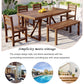 High-quality Acacia Wood Outdoor Table and Chair Set, Suitable for