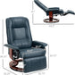 Faux Leather Manual Recliner, Adjustable Swivel Lounge Chair with