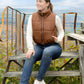 Faux Leather Zip Up Puffer Vest