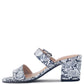 Doodle Animal Print Block Heel Sandals