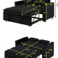 Velvet Sofa Bed with Adjustable Pull Out