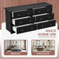 Dresser with 6 Drawer, Wood Wide Chest Storage Organizer and TV Stand