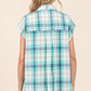 Mittoshop Mineral Wash Plaid Button Down Shirt