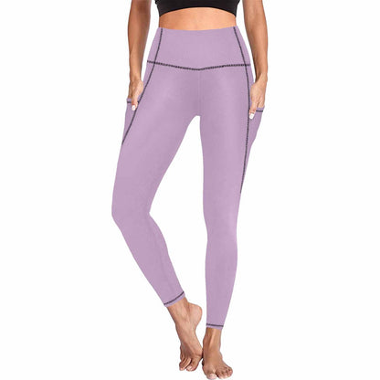 Uniquely You Womens Leggings with Pockets - Fitness Pants /  lilac - Walbiz.com