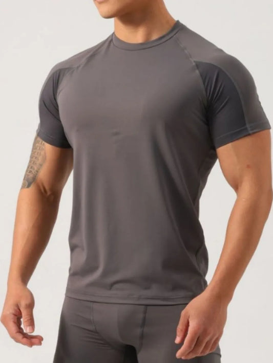 Mens Plus Size Round Neck Short Sleeve T-Shirt -Walbiz Comfortable Fit
