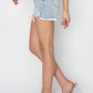 RISEN Full Size High Waist Frayed Detail Denim Shorts