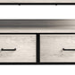 TV Stand Dresser with 2 Drawers - Television Riser Chest with Storage