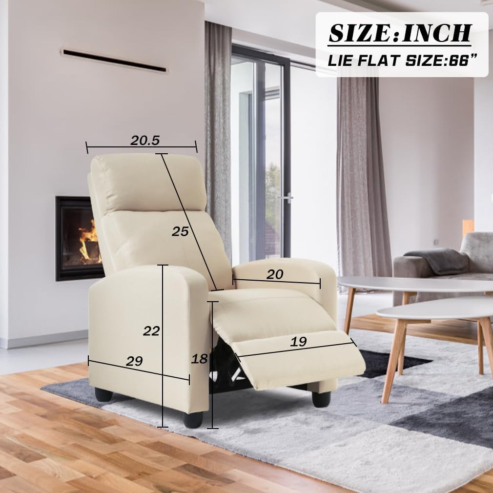 Recliner Chair for Living Room Home Theater Seating Single Reclining