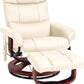 Massage Recliner Chair with Ottoman, Swivel Recliner and Footrest,
