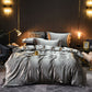 Luxurious Satin 3Piece Duvet Cover Set  Solid Color