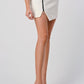 High-Waisted Zip-Front Mini Skirt