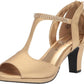 Easy Street Aline Gold Satin Flash 7 1/2