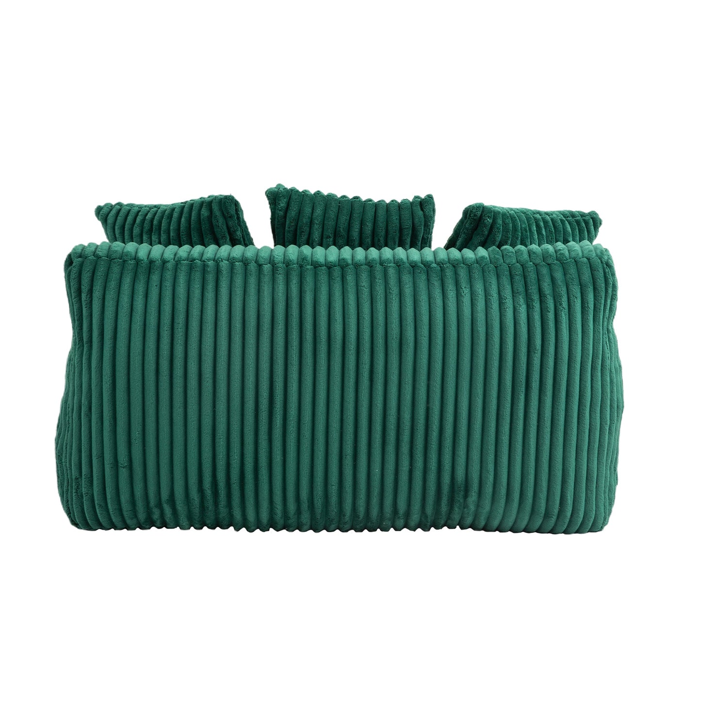Corduroy lazy sofa With 3 back pillows,Comfy Sofa- Deep Seat Couch for