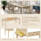 Rustic 7-Piece 78.1inch Extendable Dining Table Set with 18inch
