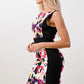 Geometric Floral Print Bodycon Dress