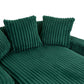 Corduroy lazy sofa With 3 back pillows,Comfy Sofa- Deep Seat Couch for