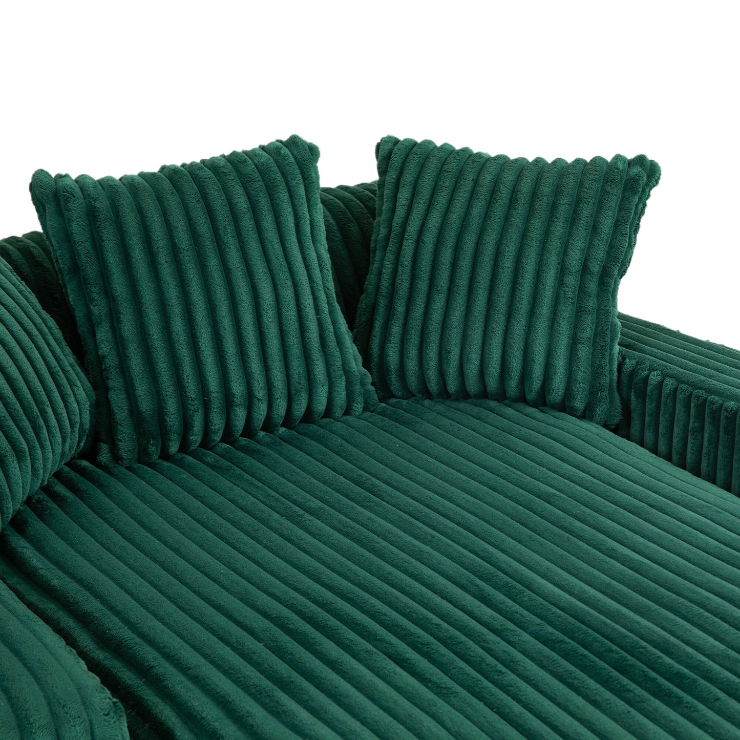 Corduroy lazy sofa With 3 back pillows,Comfy Sofa- Deep Seat Couch for
