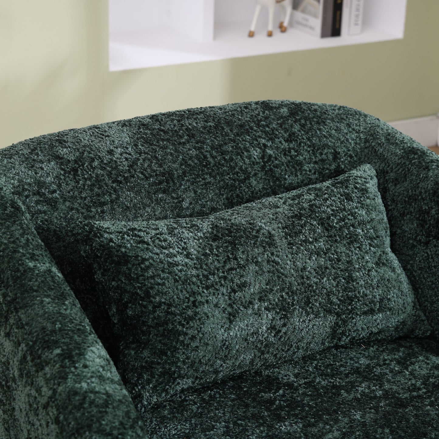 Swivel Barrel Chair, Comfy Round Accent Sofa Chair for Living Room,