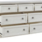 Robbinsdale Traditional 7 Drawer Dresser in Antique White