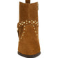 Rodeo Studded Real Suede Leather Ankle Boots