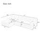 Modern Large L-Shape Modular Sectional Sofa for Living Room, Bedroom,