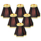 5"W x 5"H Set of 6 Black with Gold Liner Chandelier Clip-On Lampshade