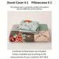 Cozy Pastoral Floral Plaid Duvet Cover Set