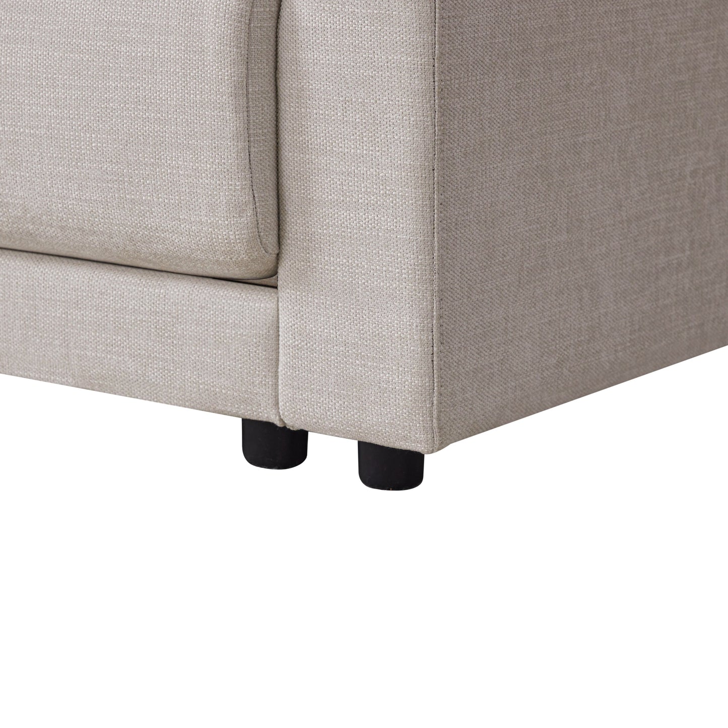 124'' Modular Sectional Sofa with Storage Console and Movable